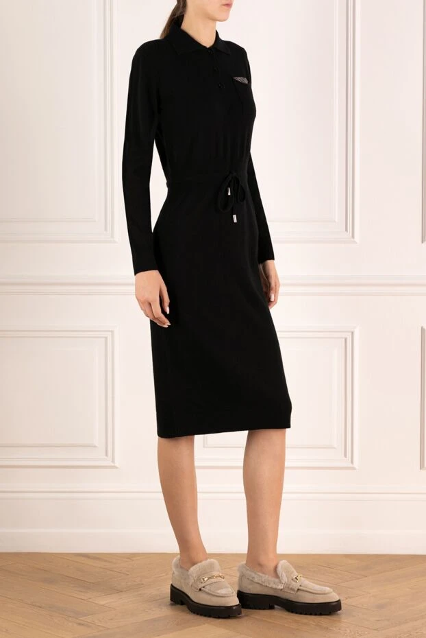 Peserico black knitted dress for women 179906 - photo 3