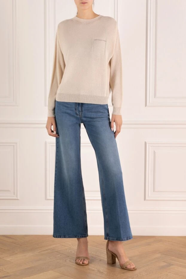 Peserico women's beige cashmere and viscose jumper. 179920 - photo 2