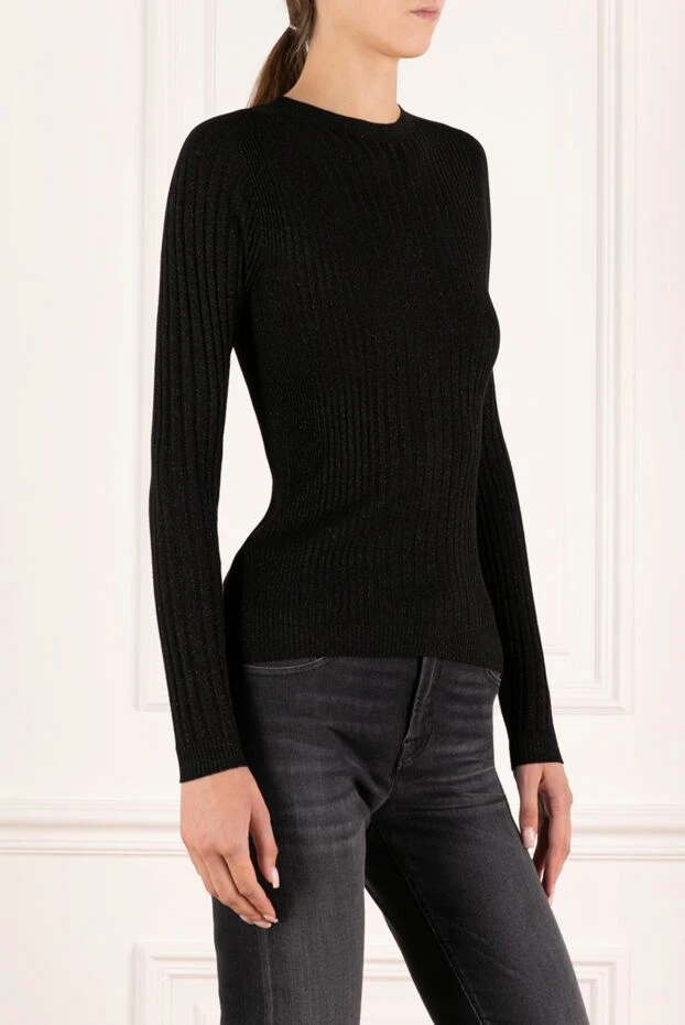 Peserico women's black viscose and polyester jumper 179922 - photo 3