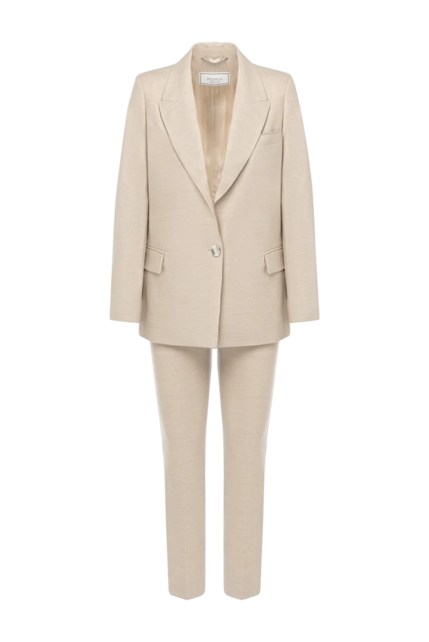 Peserico beige women's suit with trousers made of wool and elastane. 179934 - photo 1