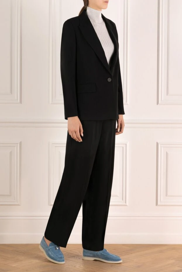 Peserico black polyester suit with trousers for women 179936 - photo 3