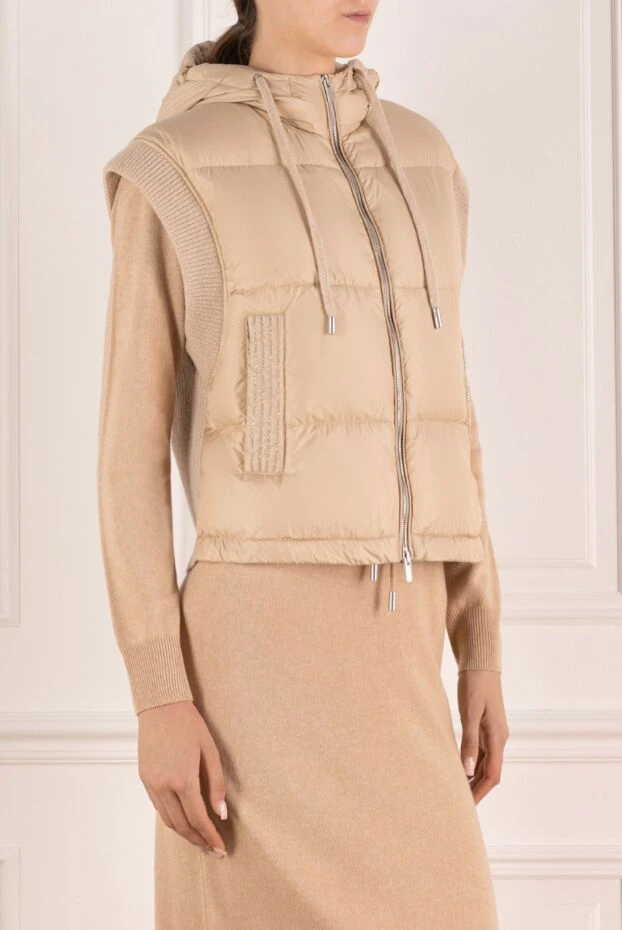 Peserico beige women's vest made of wool and polyester. 179943 - photo 3