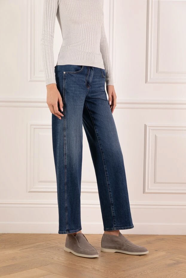 Peserico dark blue jeans with a refined wash and a regular width at the bottom 179944 - photo 3