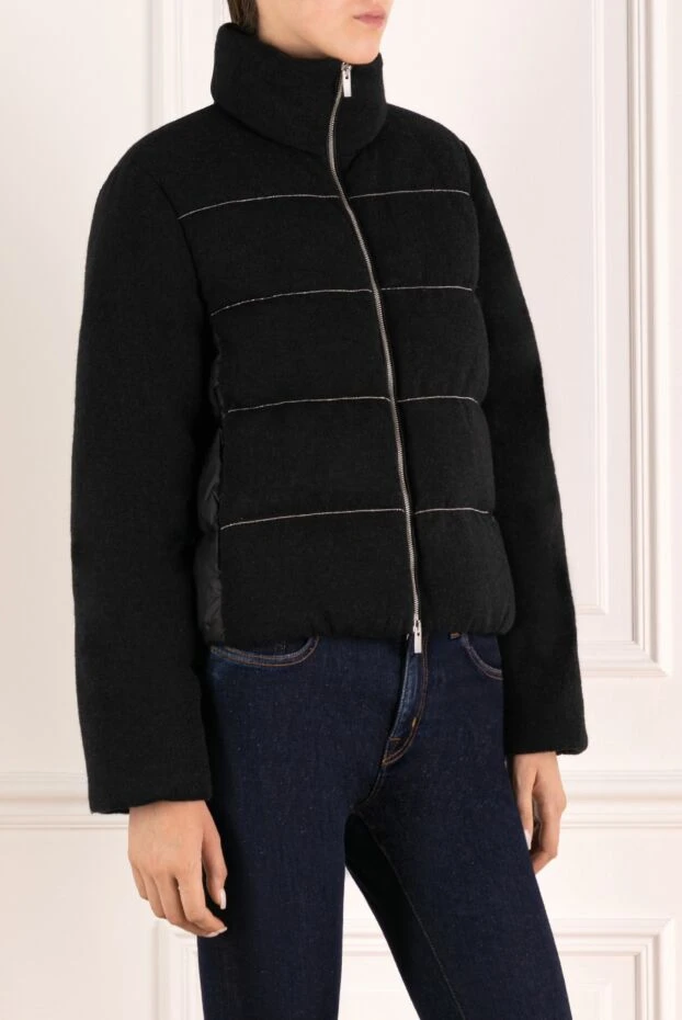 Peserico women's black alpaca and nylon jacket 179950 - photo 3
