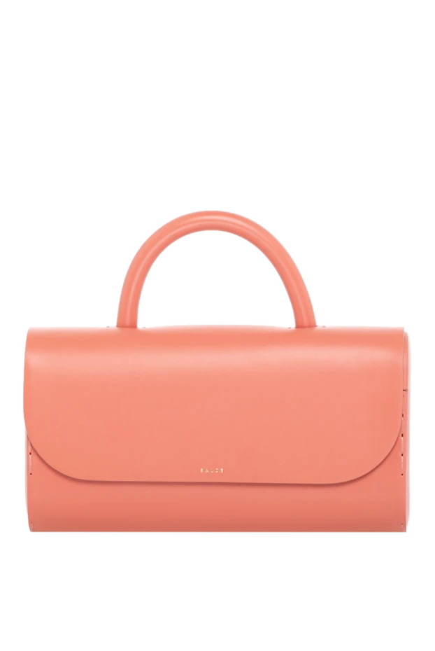 Women's pink bag made of genuine leather