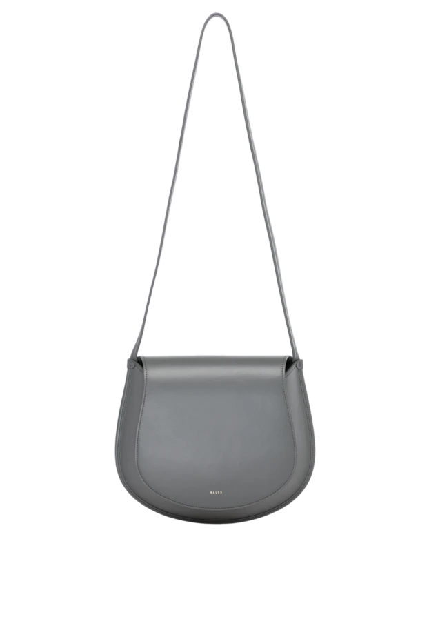 Women's gray bag made of genuine leather