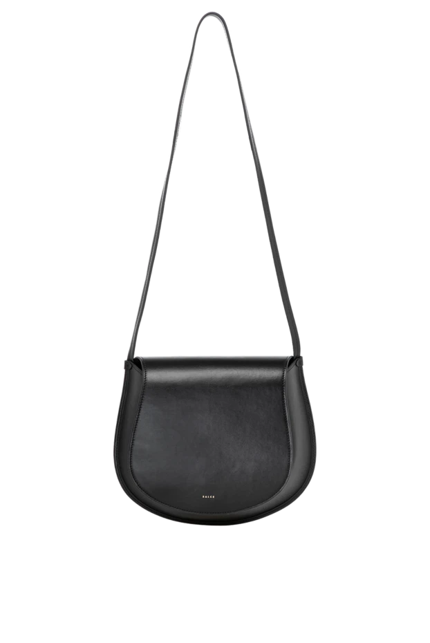 Women's black bag made of genuine leather