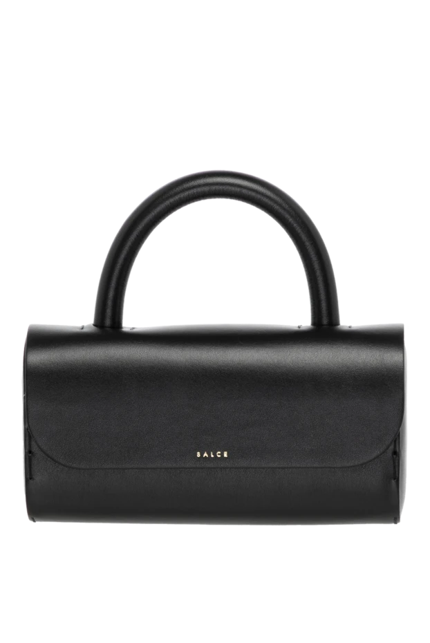 Women's black bag made of genuine leather