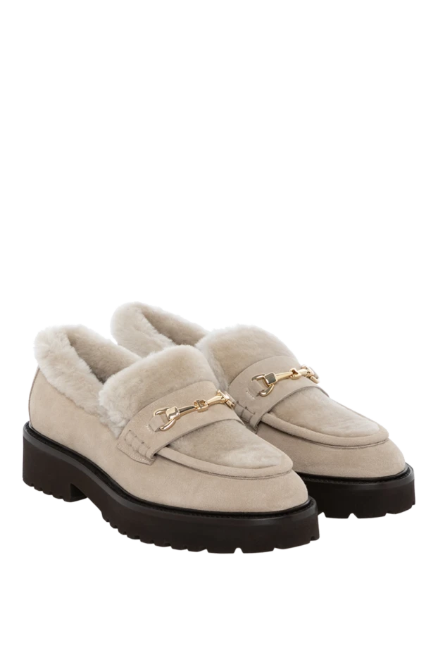 Doucal`s woman women's beige loafers made of suede and fur buy with prices and photos 179999 - photo 2