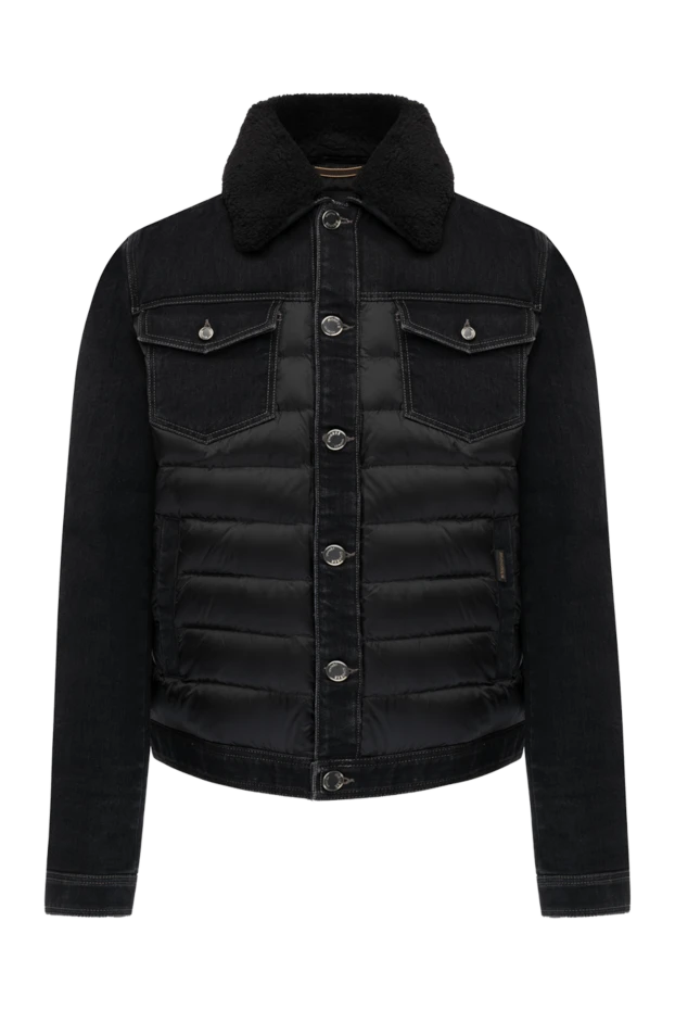 Moorer man men's black jacket made of cotton and elastane 180011 - photo 1