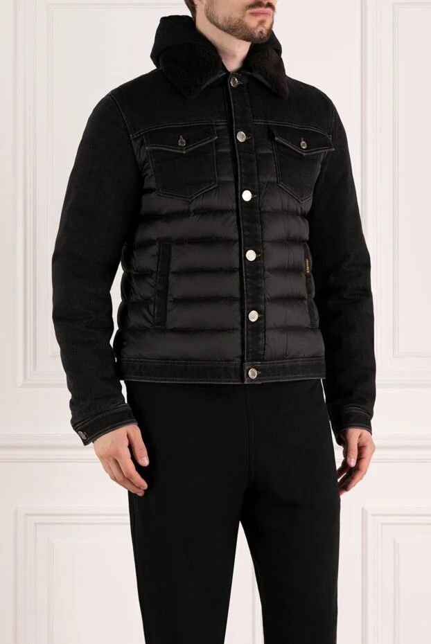 Moorer man men's black jacket made of polyester and polyamide 180016 - photo 3