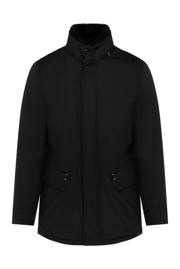 Moorer man men's black jacket made of polyester and polyamide buy with prices and photos 180016 - photo 1