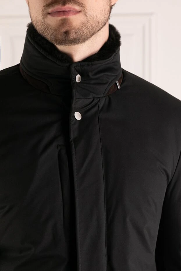 Moorer man men's black jacket made of polyester and polyamide buy with prices and photos 180016 - photo 2