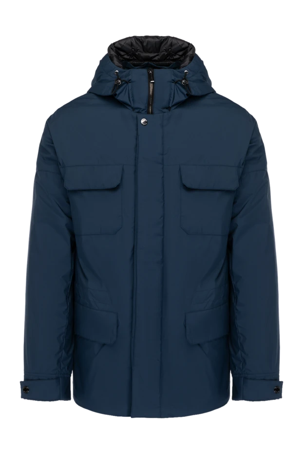 Moorer man men's blue polyester jacket 180036 - photo 1