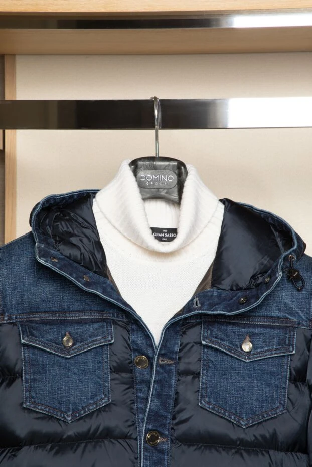 Moorer men's down jacket blue made of polyamide and polyurethane 180041 - photo 3