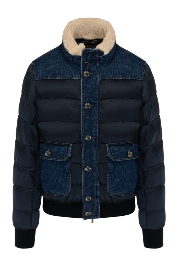 Moorer man men's blue down jacket made of cotton and polyurethane 180042 - photo 1