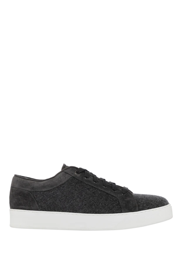 Moorer man men's gray leather and wool sneakers buy with prices and photos 180058 - photo 1