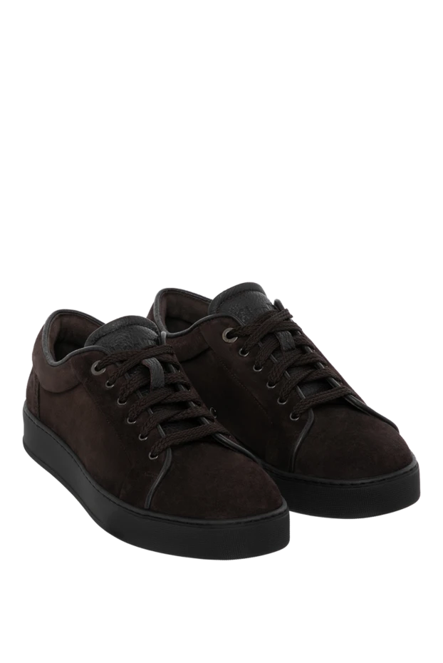 Moorer man men's brown sneakers made of nubuck and fur buy with prices and photos 180060 - photo 2