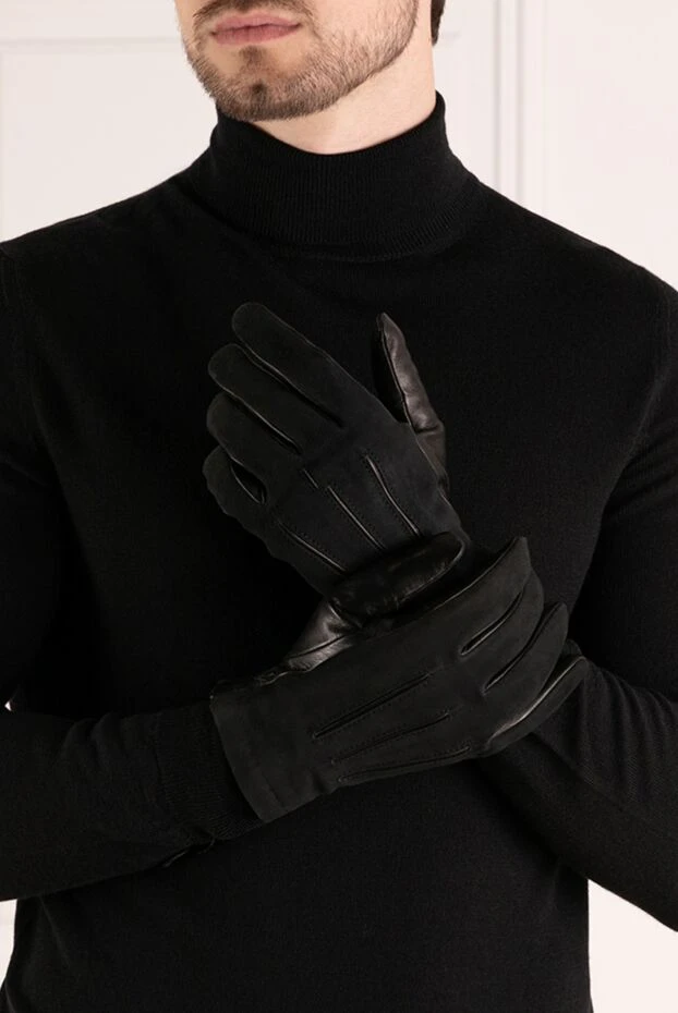 Moorer man women's gloves black made of genuine leather buy with prices and photos 180067 - photo 2