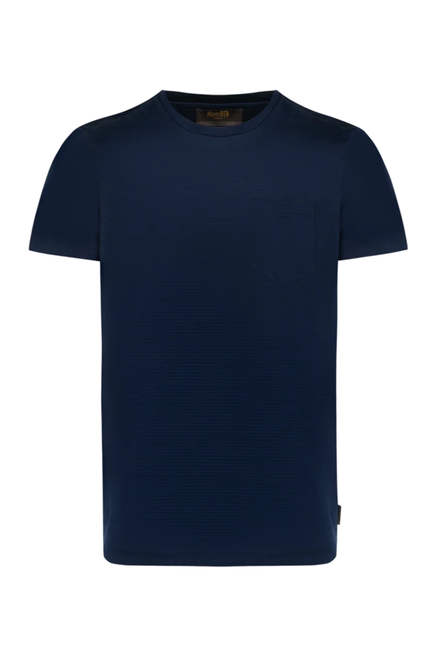 Moorer man men's blue cotton t-shirt 180107 - photo 1