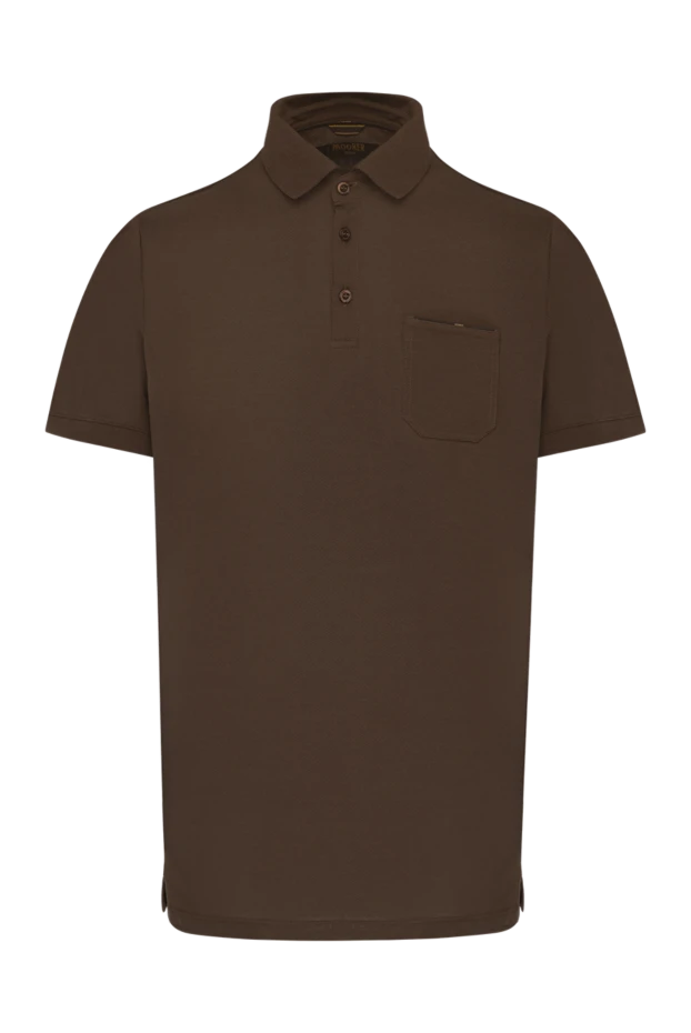 Moorer man men's brown cotton polo 180108 - photo 1