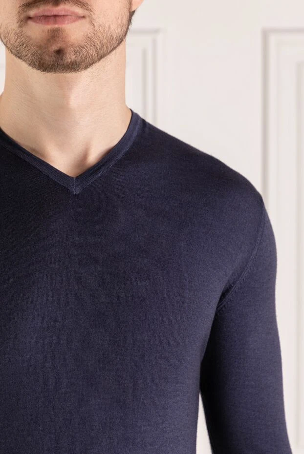 Moorer man men's blue wool jumper buy with prices and photos 180111 - photo 2