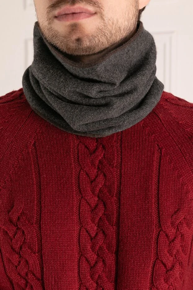 Moorer man men's gray cashmere scarf buy with prices and photos 180158 - photo 2