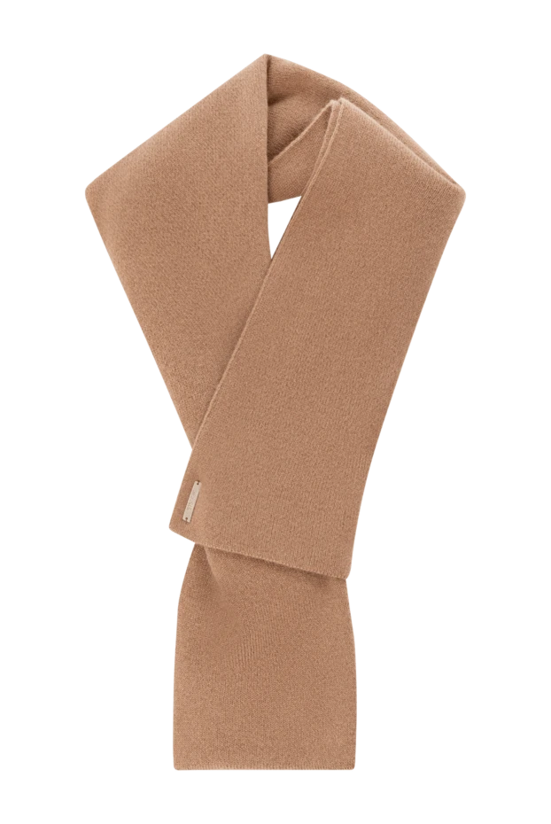 Beige cashmere scarf with a loop for men