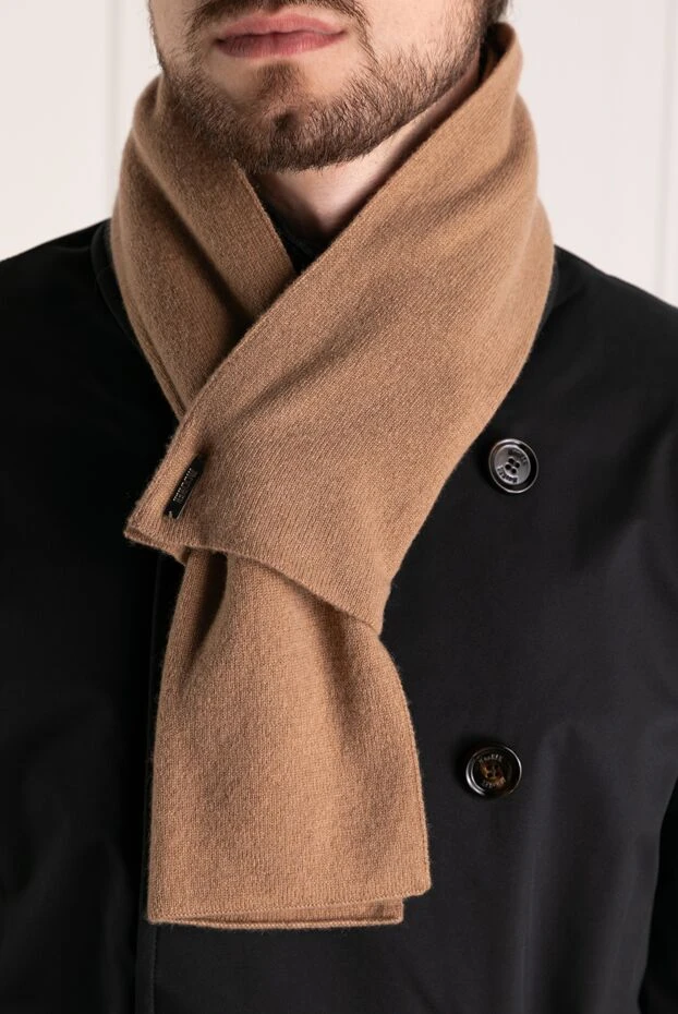 Moorer beige cashmere scarf with a loop for men 180170 - photo 2