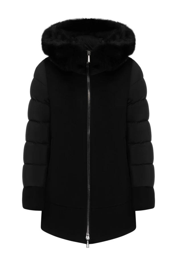 Moorer women's black wool and cashmere down jacket 180180 - photo 1