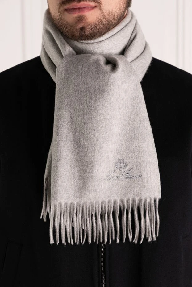 Loro Piana woman women's gray cashmere scarf 180212 - photo 2