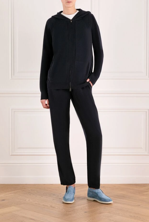 Loro Piana walking suit for women blue cashmere 180215 - photo 2