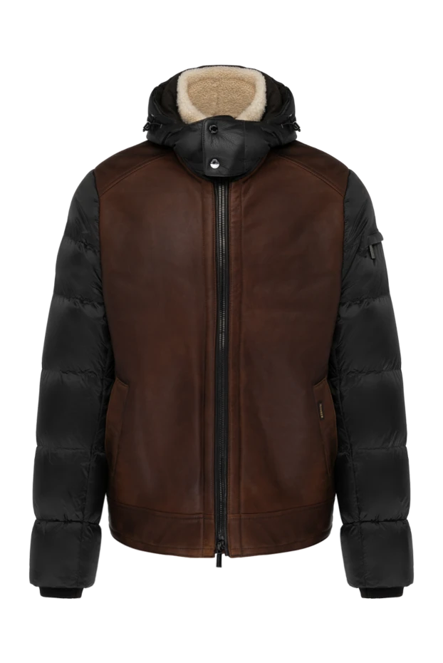 Moorer brown men's sheepskin coat made of genuine leather and fur 180219 - photo 1