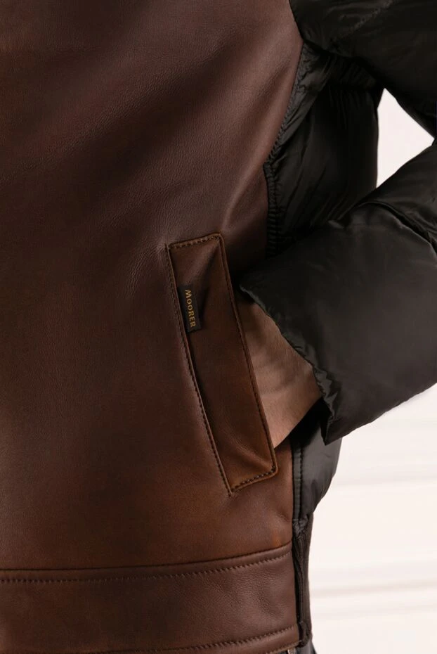 Moorer man men's brown sheepskin coat made of genuine leather and fur buy with prices and photos 180219 - photo 2