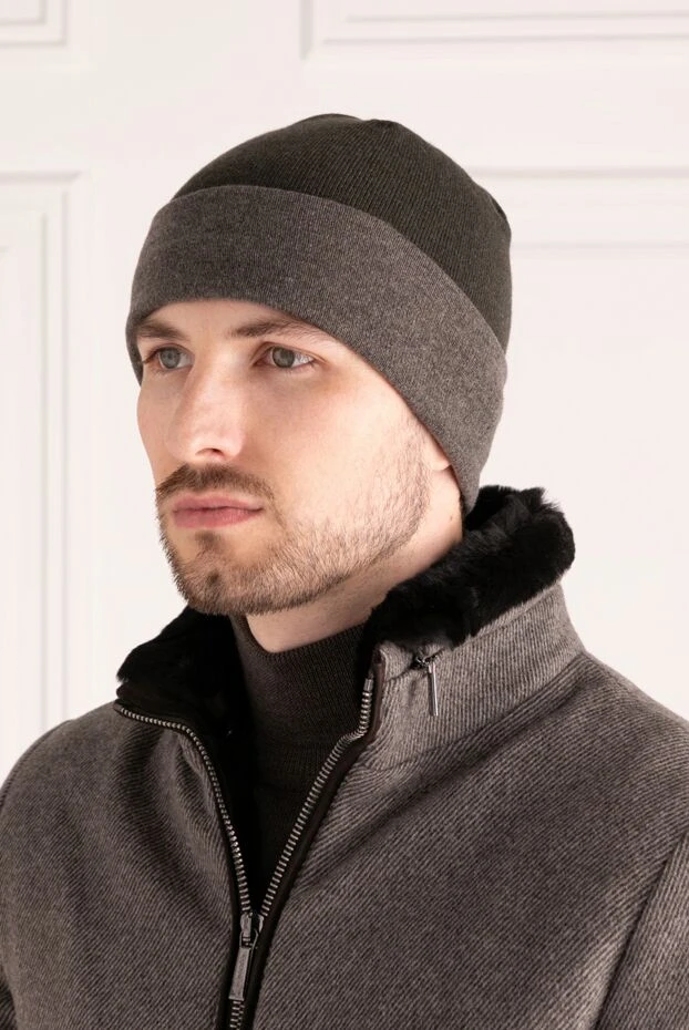 Moorer man men's green cashmere hat 180243 - photo 2