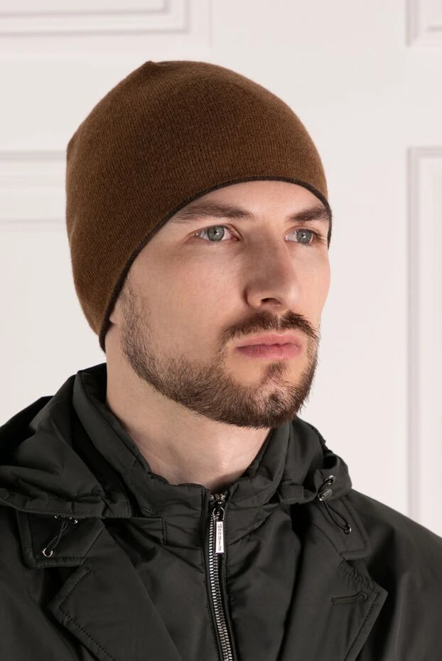 Moorer man men's brown cashmere hat 180248 - photo 2