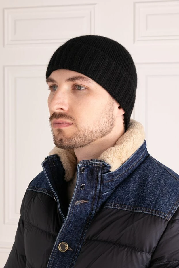 Moorer man men's black cashmere hat 180251 - photo 2