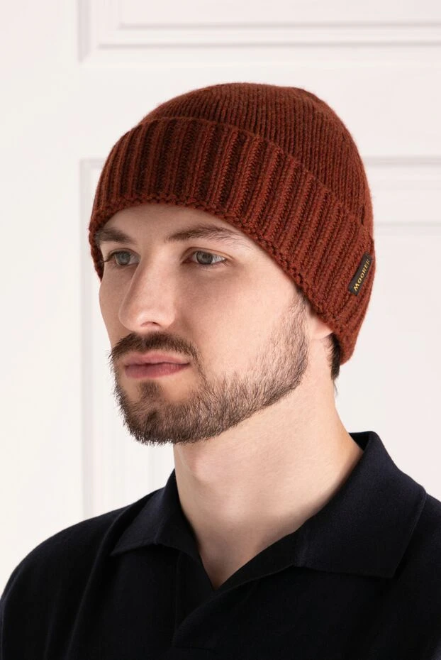 Moorer man men's burgundy cashmere hat 180253 - photo 2