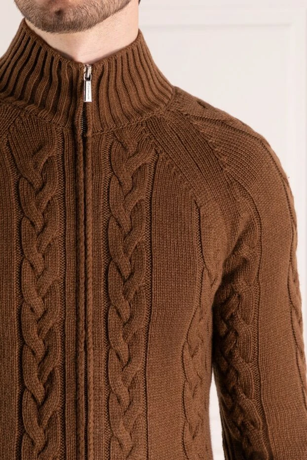 Moorer man men's brown cashmere cardigan buy with prices and photos 180257 - photo 2