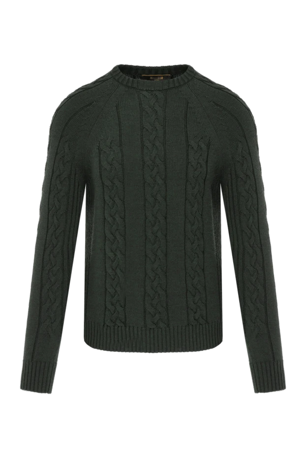 Moorer men's wool knitted jumper green 180266 - photo 1