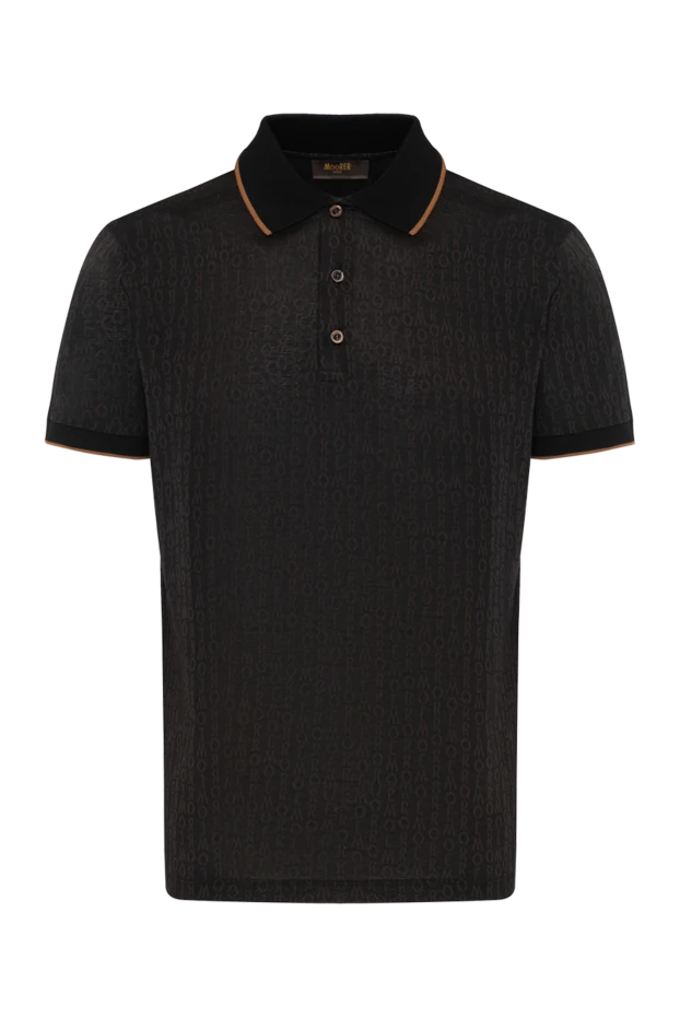 Moorer man men's brown cotton polo with short sleeves buy with prices and photos 180274 - photo 1