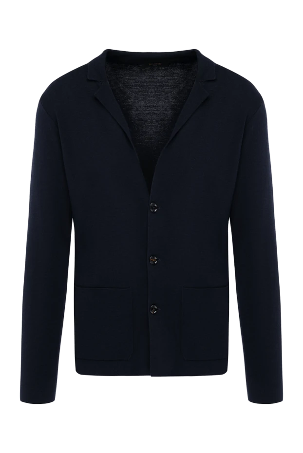 Moorer man men's blue wool cardigan buy with prices and photos 180277 - photo 1