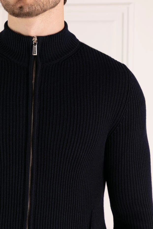 Moorer man men's blue cashmere cardigan buy with prices and photos 180281 - photo 2