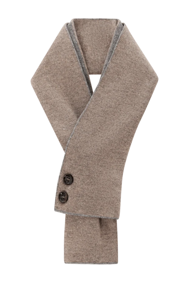 Brown cashmere scarf for men