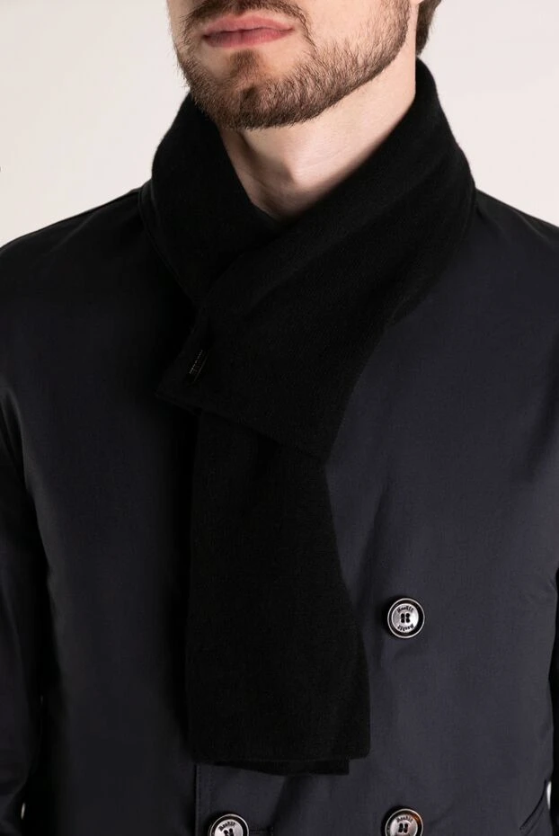 Moorer cashmere scarf for men black 180311 - photo 2