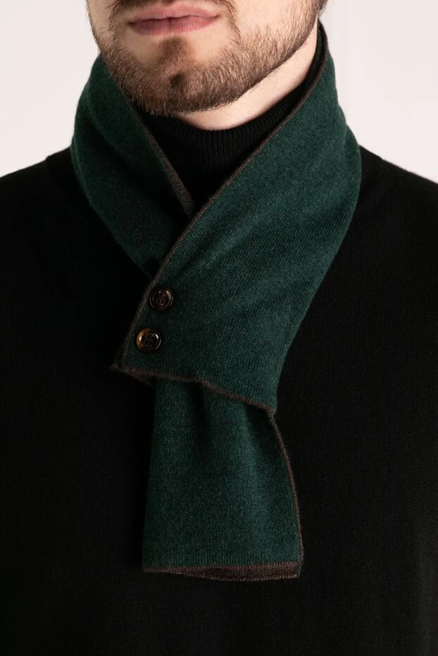 Moorer cashmere scarf for men green 180312 - photo 2