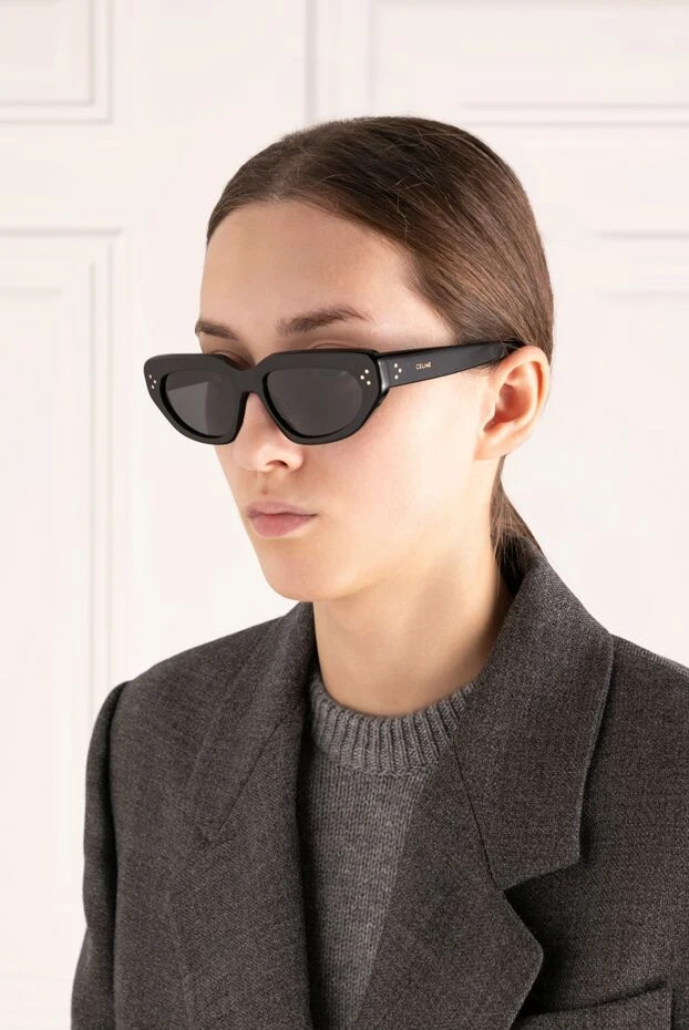 Celine woman women's sunglasses, black, plastic buy with prices and photos 180329 - photo 2