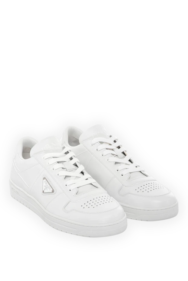 Prada man men's white sneakers made of genuine leather buy with prices and photos 180331 - photo 2