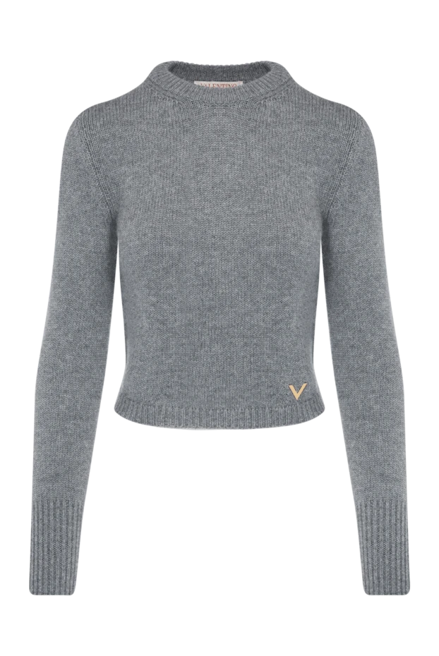 Valentino woman women's gray cashmere jumper 180340 - photo 1