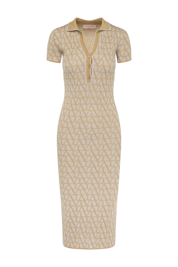 Valentino woman women's beige viscose dress buy with prices and photos 180341 - photo 1